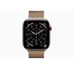 Apple Watch Series 11 | GPS + Cellular, 46mm Gold Titanium Case with Gold Milanese Loop